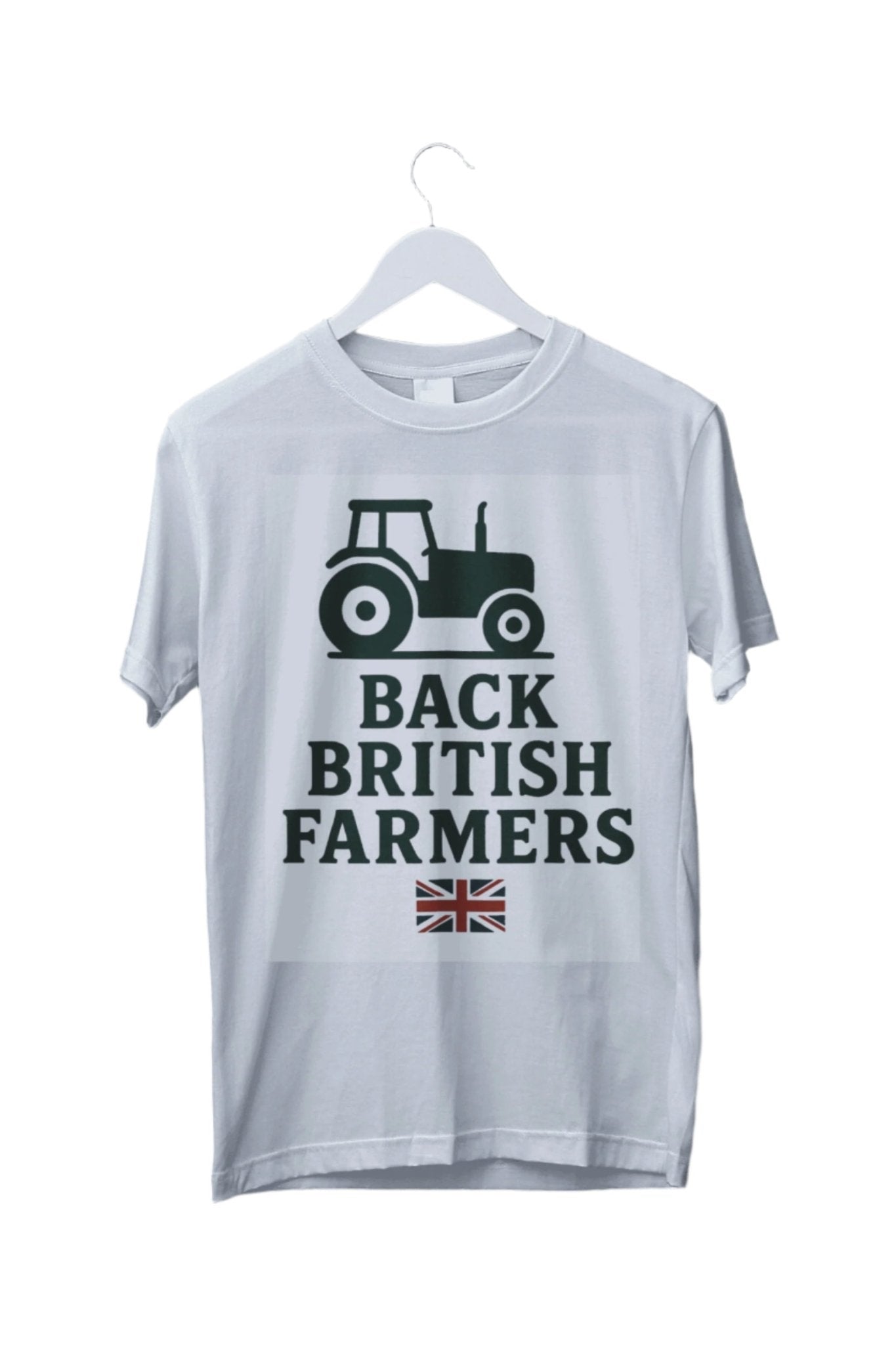 Back British Farmers T-Shirt Tractor & Flag