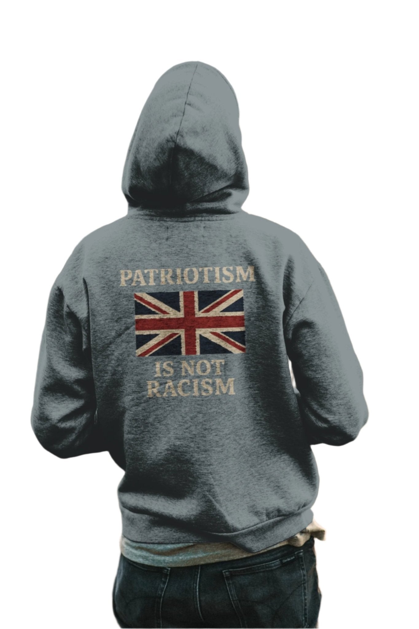 Patriotism Is Not Racism Hoodie Grey